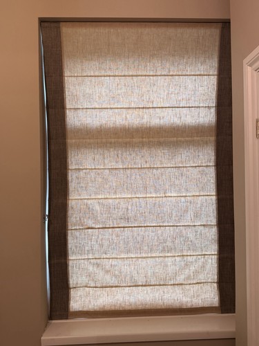 Roman blinds beige brown - x2, beige/brown