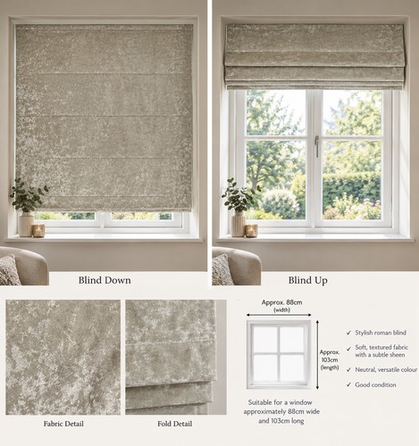 Crushed velvet roman blind - crushed,