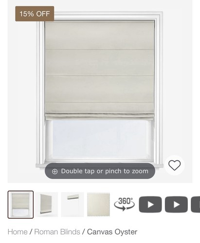 Roman blind oyster canvas - roman,