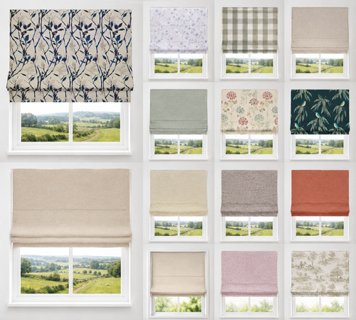 Patterned roman blinds - patterned, fully