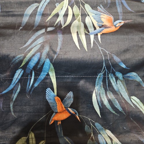 Roman blind lined kingfisher - roman,