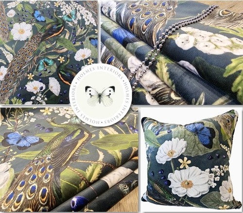 Majestic peacok velvet roman - peacok,