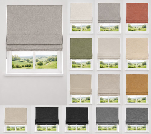 Plain textured roman blinds - plain,