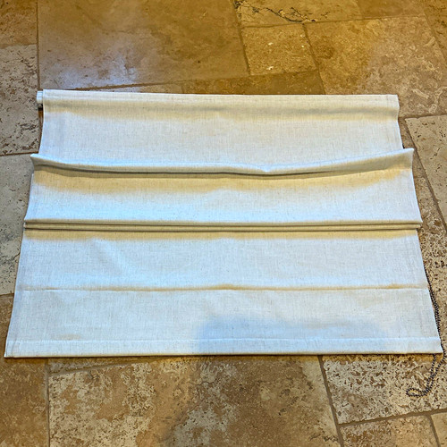Oatmeal linen roman blind - linen,