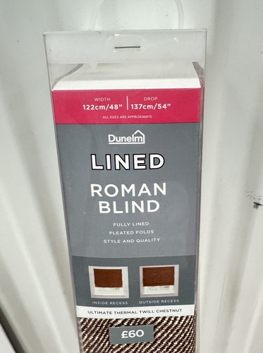 Lined roman blind fully - ,
