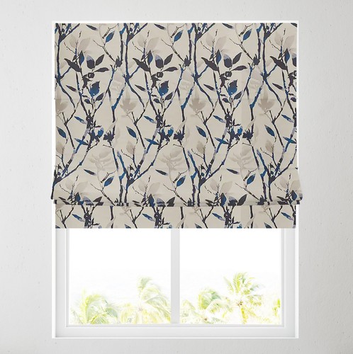 Patterned roman blinds - -, fully