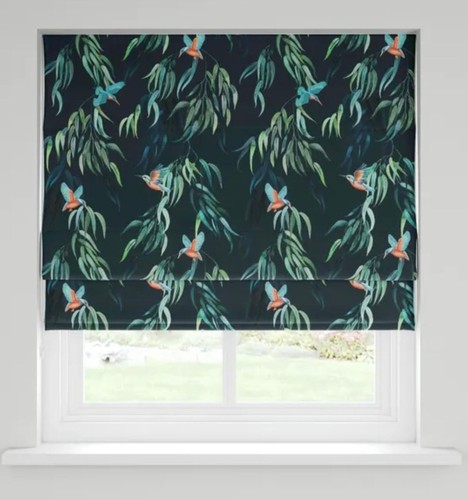Roman blind lined kingfisher - blind,