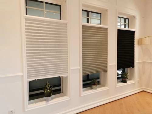 Self adhesive pleated window - adhesive,